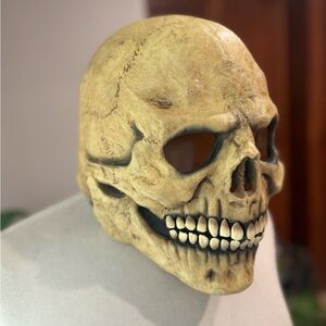 Grim Skull Half Mask – Aged Bone Latex, Made‎ in Mexico, Adult One Size